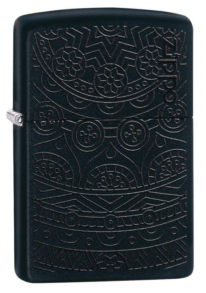 Zippo Gothic Window Design Armor® Black Ice® Pocket Lighter